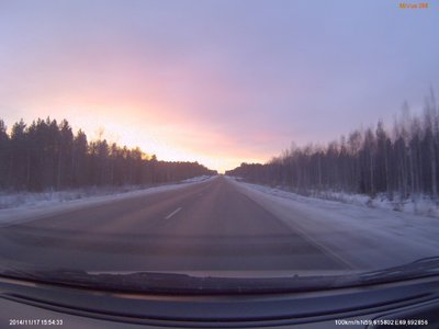 между Демьянкой и Демьянским - закат