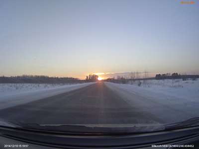 Закат по дороге обратно - недалеко от д.Маслова