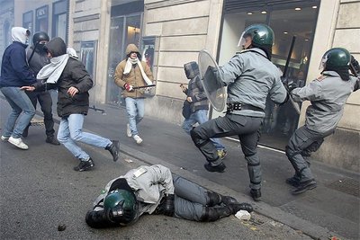 Беспорядки в Италии. Декабрь 2010 г.
