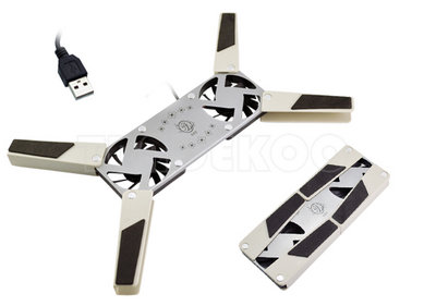 2) Складная USB подставка для ноутбуков с двумя вентиляторами<br />Продаю за 200 рублей.
