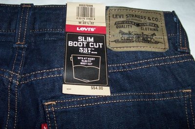 Levi's 537 Boot Cut Slim W-34 L-32 Made in Mexico